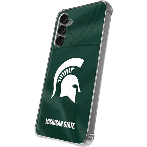 Michigan State University Green Jersey Galaxy S24 Plus Clear Case